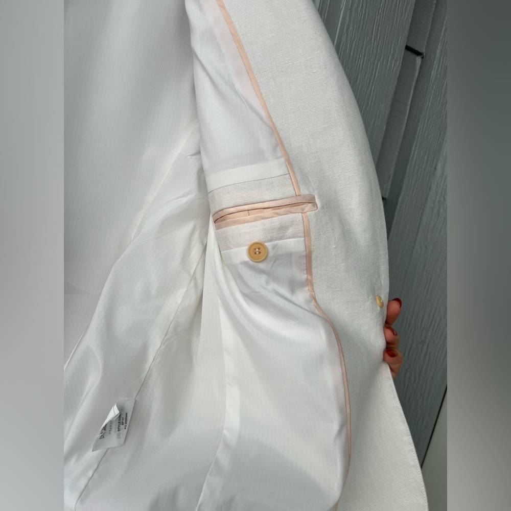 J.Crew White Linen Blazer - Picture 6 of 12